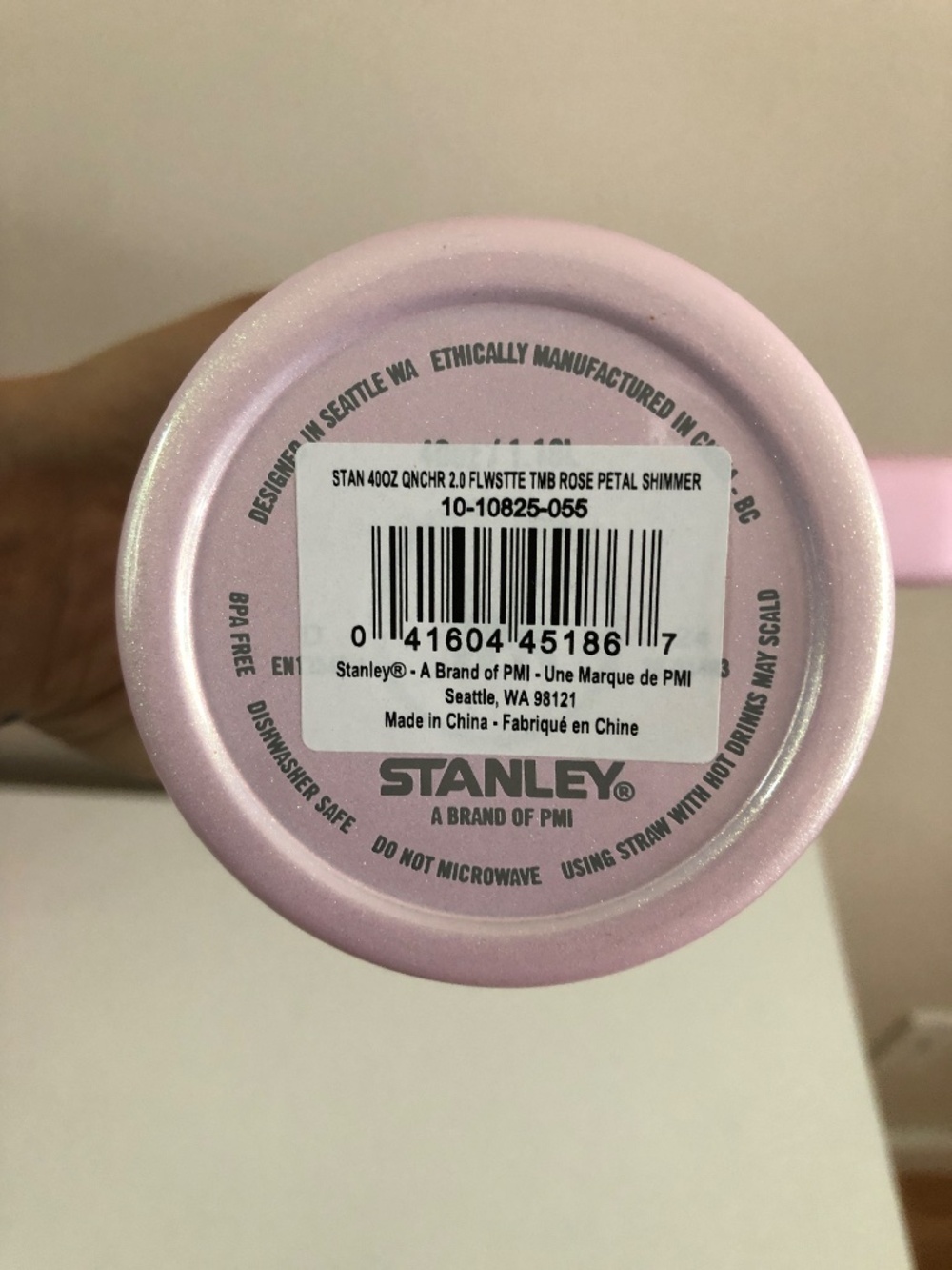 NWT Stanley Rose Petal Shimmer 40 oz Quencher H2.0 Tumbler New Frequency - Picture 4 of 4